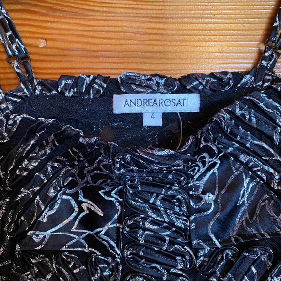 Vintage 90s Strappy Black Metallic Tank Top - 4 - Picture 4 of 5